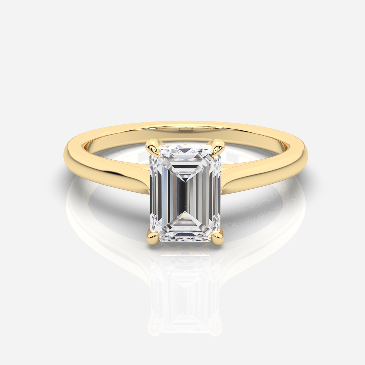 Ella Cathedral Solitaire Emerald